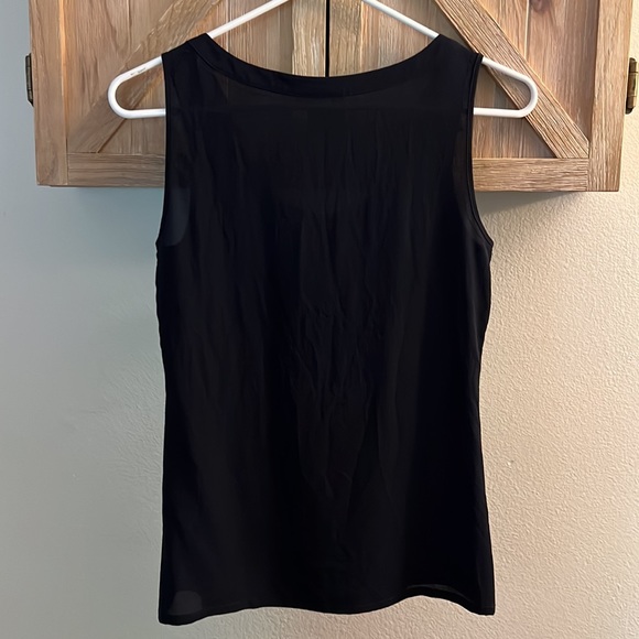 Tory Burch Navy Blue Tank Blue Layered Ruffles down front Classic Simple Beauty - Picture 4 of 13